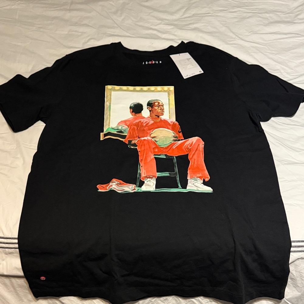 Jordan Black Tee with Red Graphic